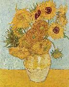Vincent Van Gogh Vase with Twelve Sunflowers, August France oil painting reproduction